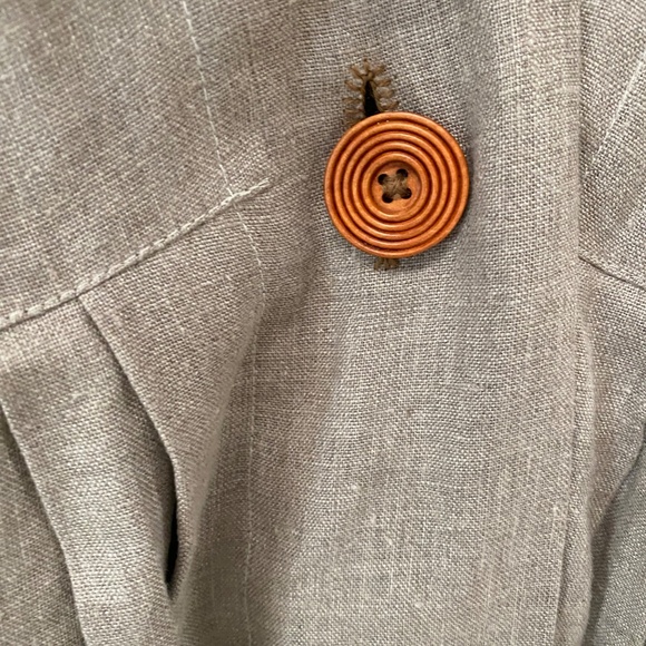 Moliq Linen 100% Heavy Natural Linen Kimono Boho Coat Robe Cardigan One size - Picture 9 of 9